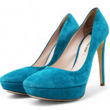 Turquoise Green Heels Pumps Size38.5