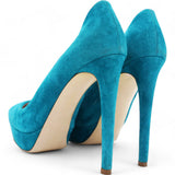 Turquoise Green Heels Pumps Size38.5