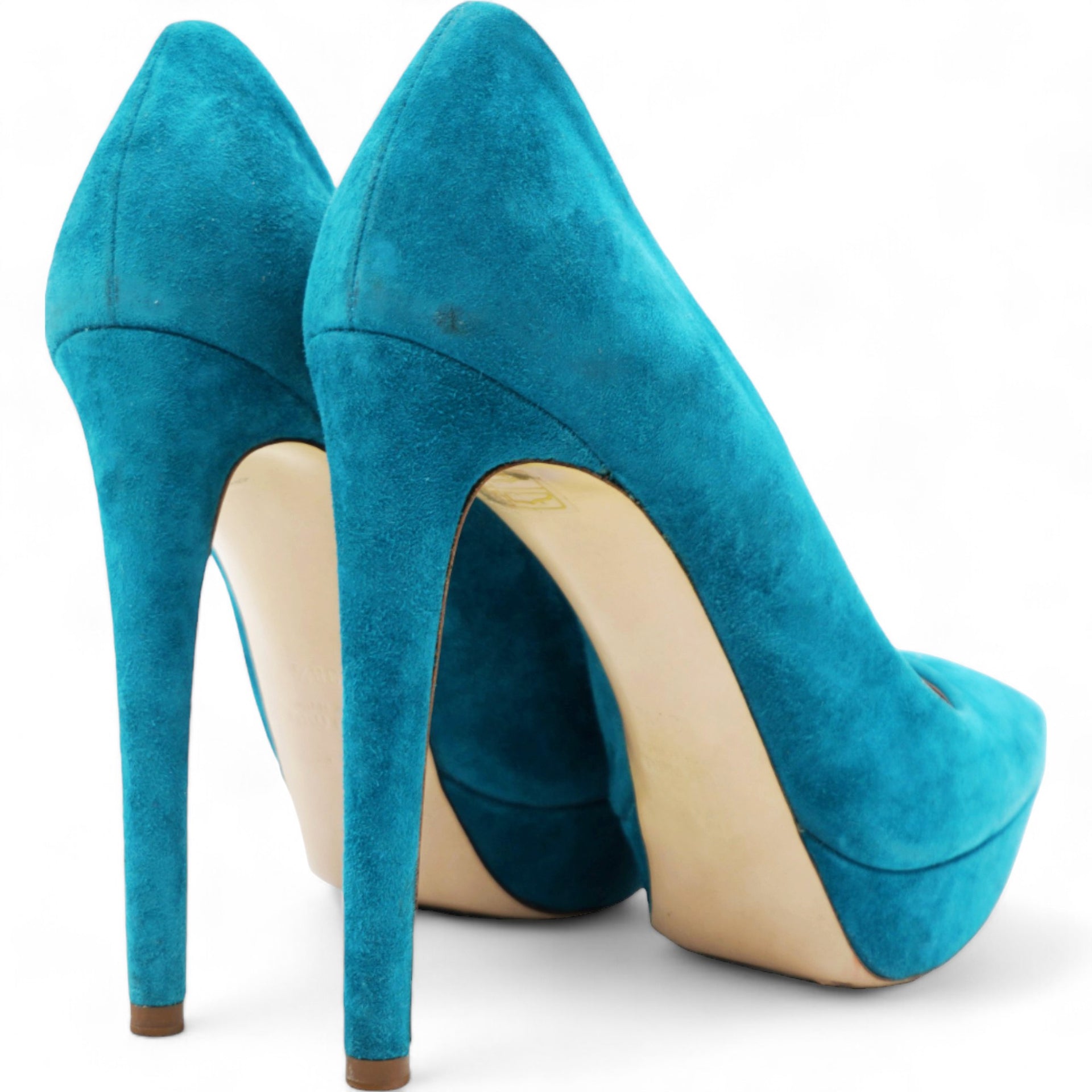 Turquoise Green Heels Pumps Size38.5