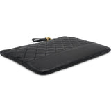 Aged Calfskin Quilted Medium Gabrielle Cosmetic Case Black