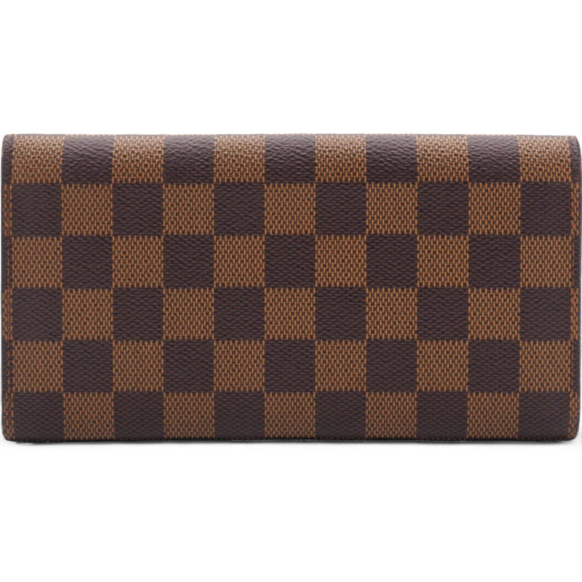 Damier Ebene Emilie Wallet Red