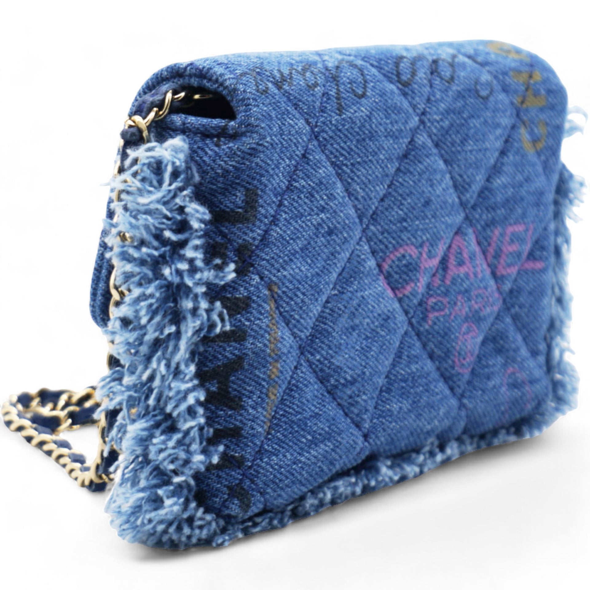 Denim Quilted Denim Mood Belt Bag Blue Multicolor