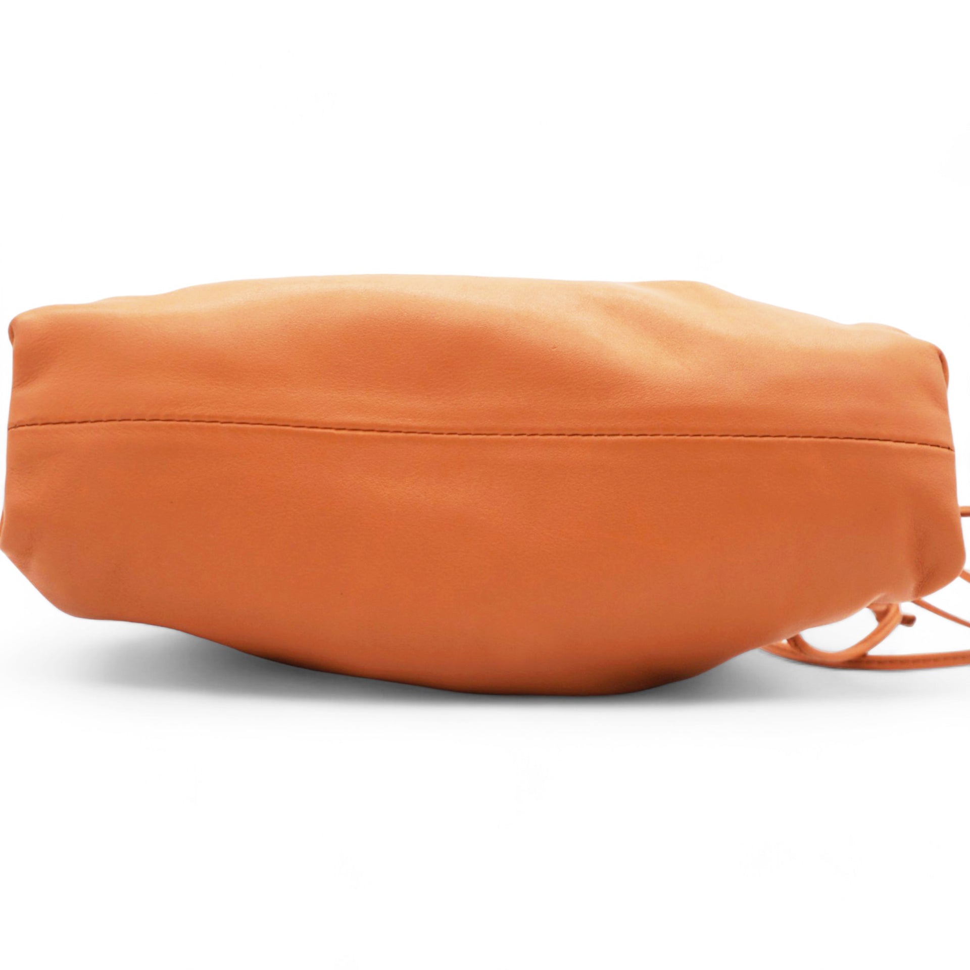 The Mini Pouch Smooth Leather Clutch In Clay-gold Clay Lambskin