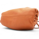 The Mini Pouch Smooth Leather Clutch In Clay-gold Clay Lambskin