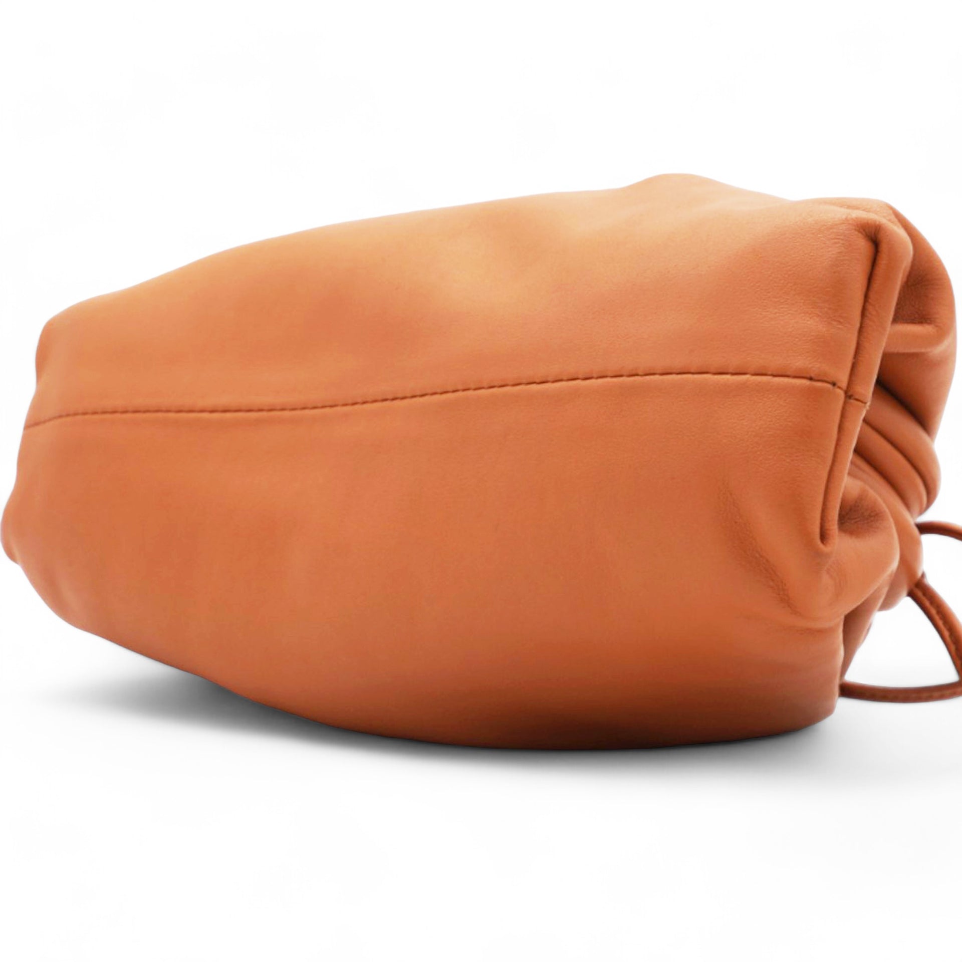 The Mini Pouch Smooth Leather Clutch In Clay-gold Clay Lambskin