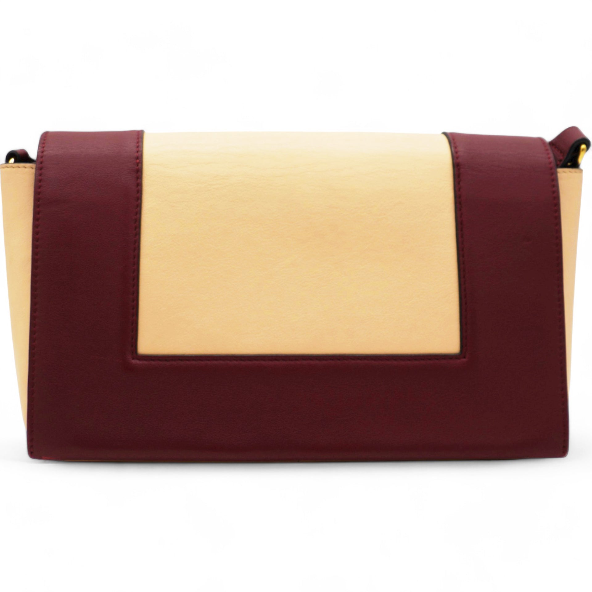 Shiny Smooth Calfskin Frame Shoulder Bag Ruby Nude