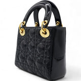 Patent Cannage Mini Lady Dior Black