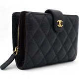 Caviar Quilted CC French Wallet Black