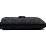 Caviar Quilted CC French Wallet Black