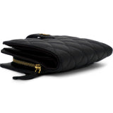 Caviar Quilted CC French Wallet Black