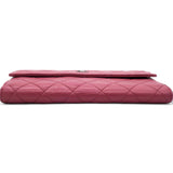 Long Wallet Pink Caviar Skin Matrasse Fuchsia Coco Mark Snap