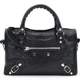 Agneau Classic Silver Hardware Mini City Black