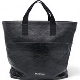 Agneau Arena Explorer Tote Bag with Strap Black