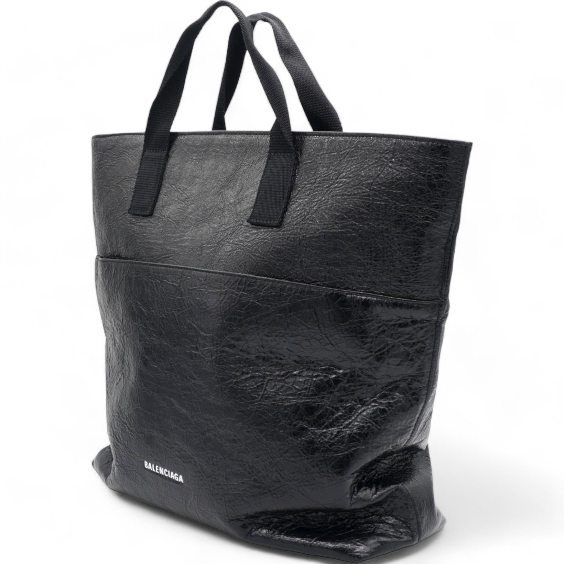 Agneau Arena Explorer Tote Bag with Strap Black