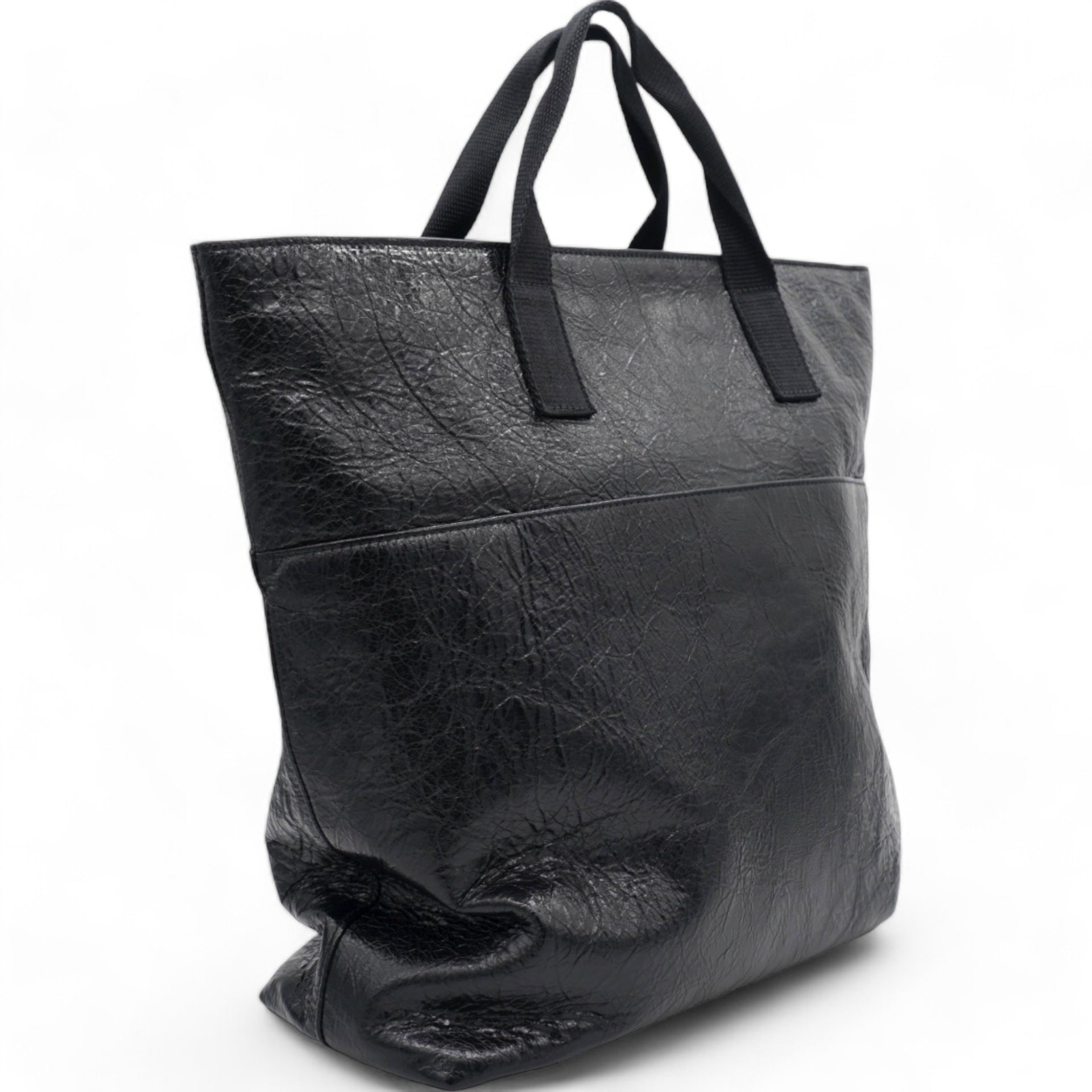 Agneau Arena Explorer Tote Bag with Strap Black