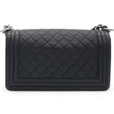 Caviar Quilted Medium Boy Flap Black