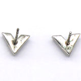 Essential V Stud Earrings Silver