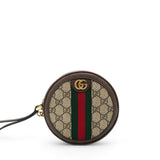 GG Supreme Monogram Web Ophidia Circle Wristlet Beige