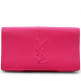 Calfskin Monogram Large Belle De Jour Clutch Lipstick Fuchsia