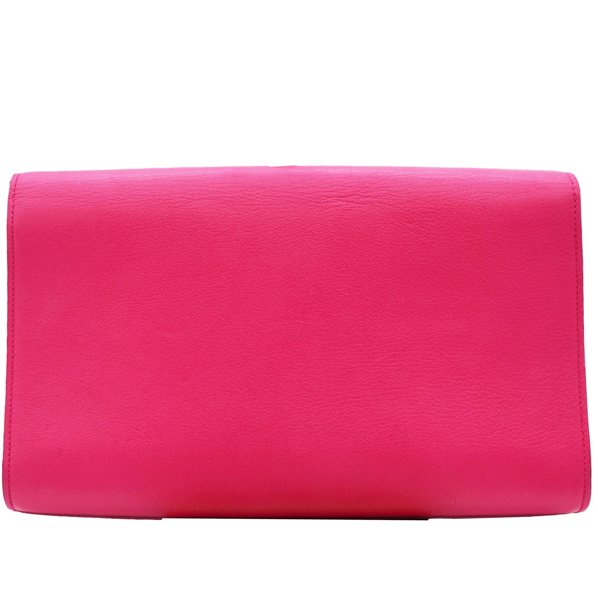 Calfskin Monogram Large Belle De Jour Clutch Lipstick Fuchsia