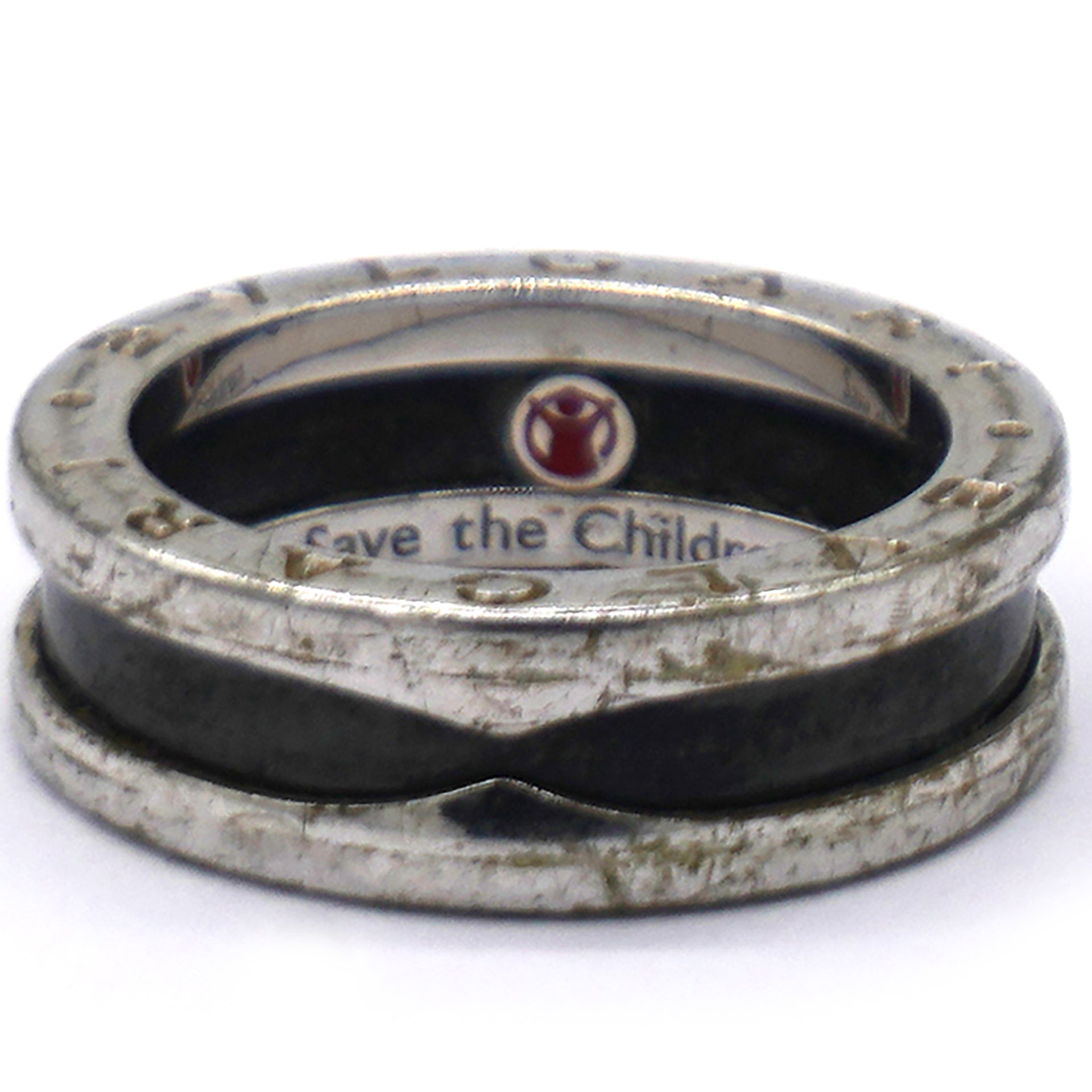 B.Zero1 Save The Children Ceramic Sterling Silver Ring Size54