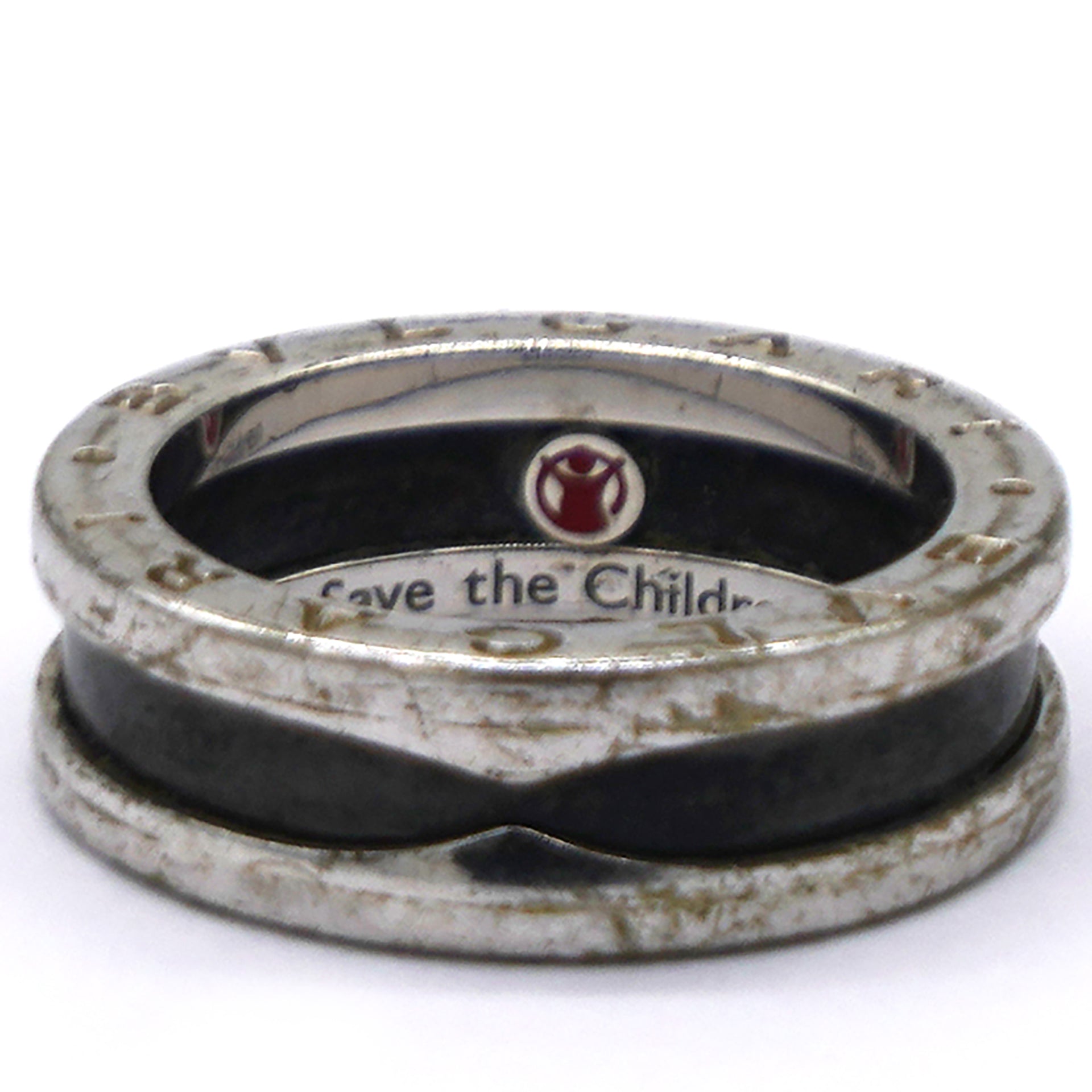 B.Zero1 Save The Children Ceramic Sterling Silver Ring Size54