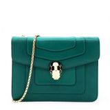 Calfskin Serpenti Forever Snake Strap Crossbody Bag Emerald Green