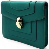 Calfskin Serpenti Forever Snake Strap Crossbody Bag Emerald Green