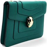 Calfskin Serpenti Forever Snake Strap Crossbody Bag Emerald Green