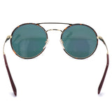 Dark Havana Brown/ Pink Mirrored Cinema Round Sunglasses