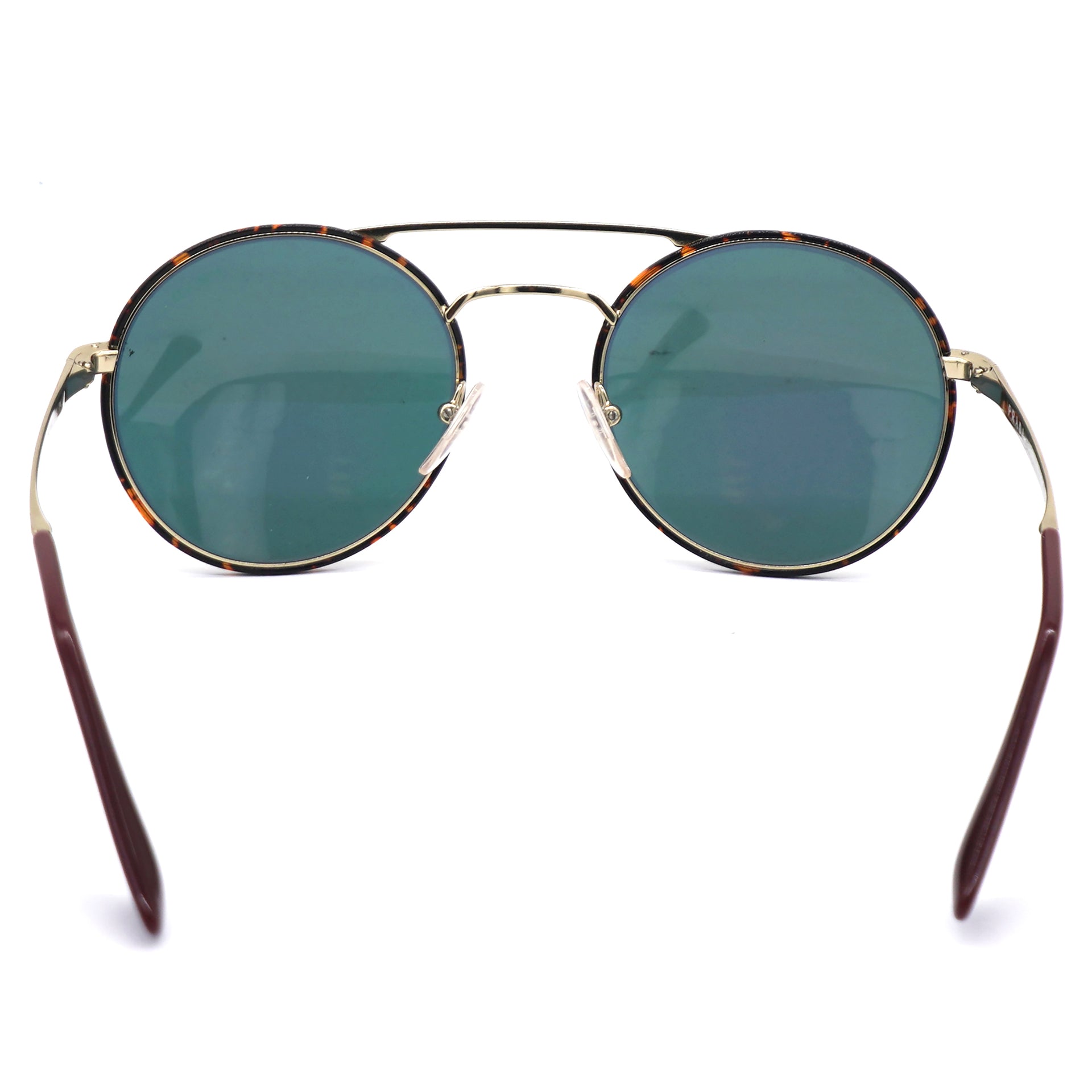 Dark Havana Brown/ Pink Mirrored Cinema Round Sunglasses