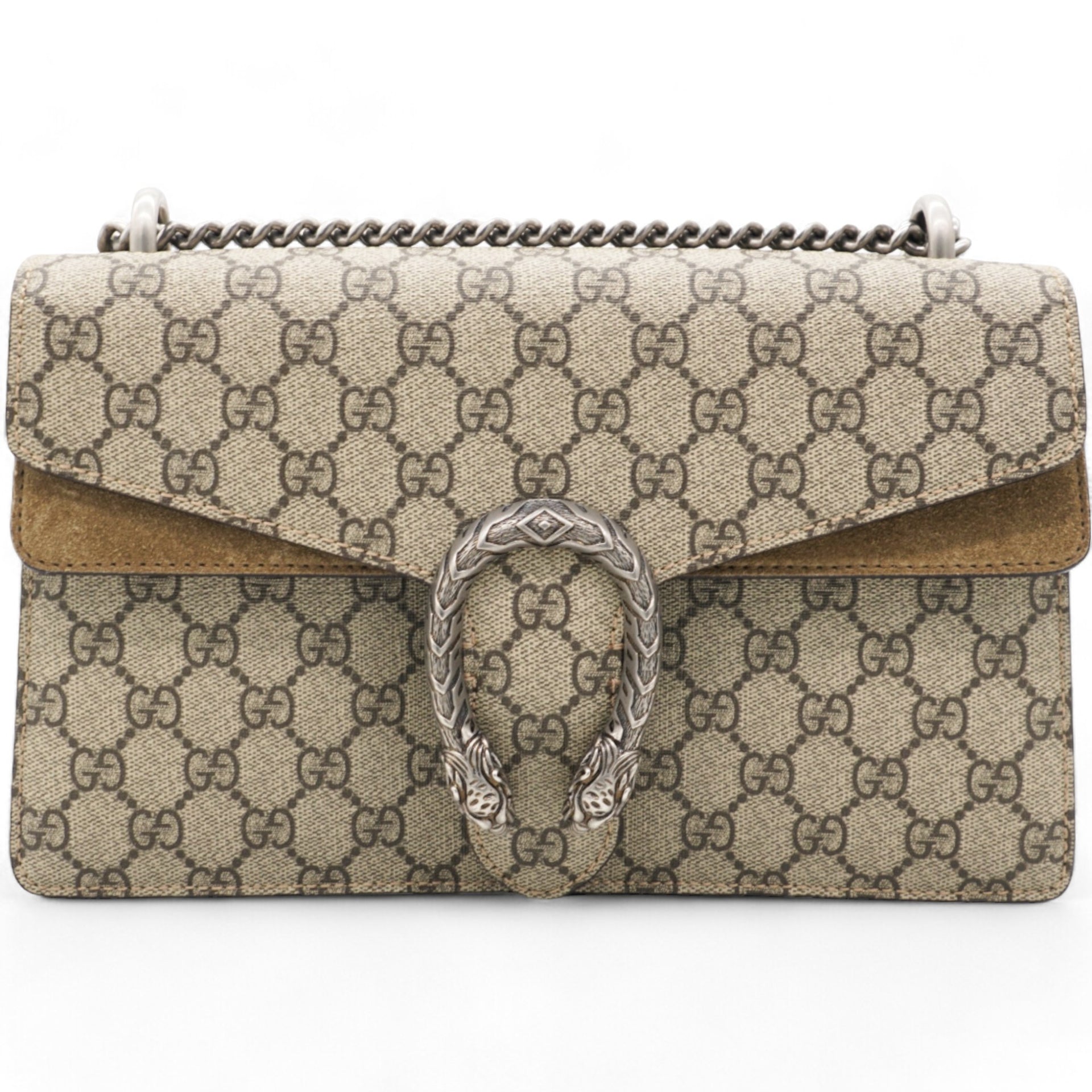 GG Supreme Monogram Small Dionysus Shoulder Bag Taupe