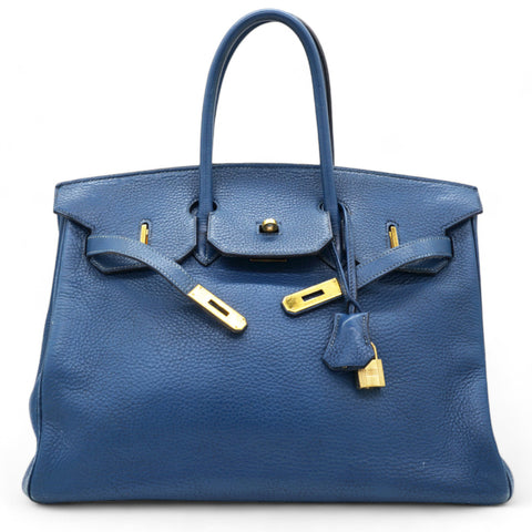 Togo Birkin 35 Bleu Brighton