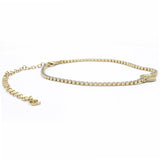 Crystal CC Chain Short Necklace Gold