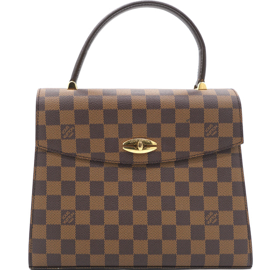 Louis Vuitton Damier Ebene Canvas Malesherbes Top Handle Bag Louis