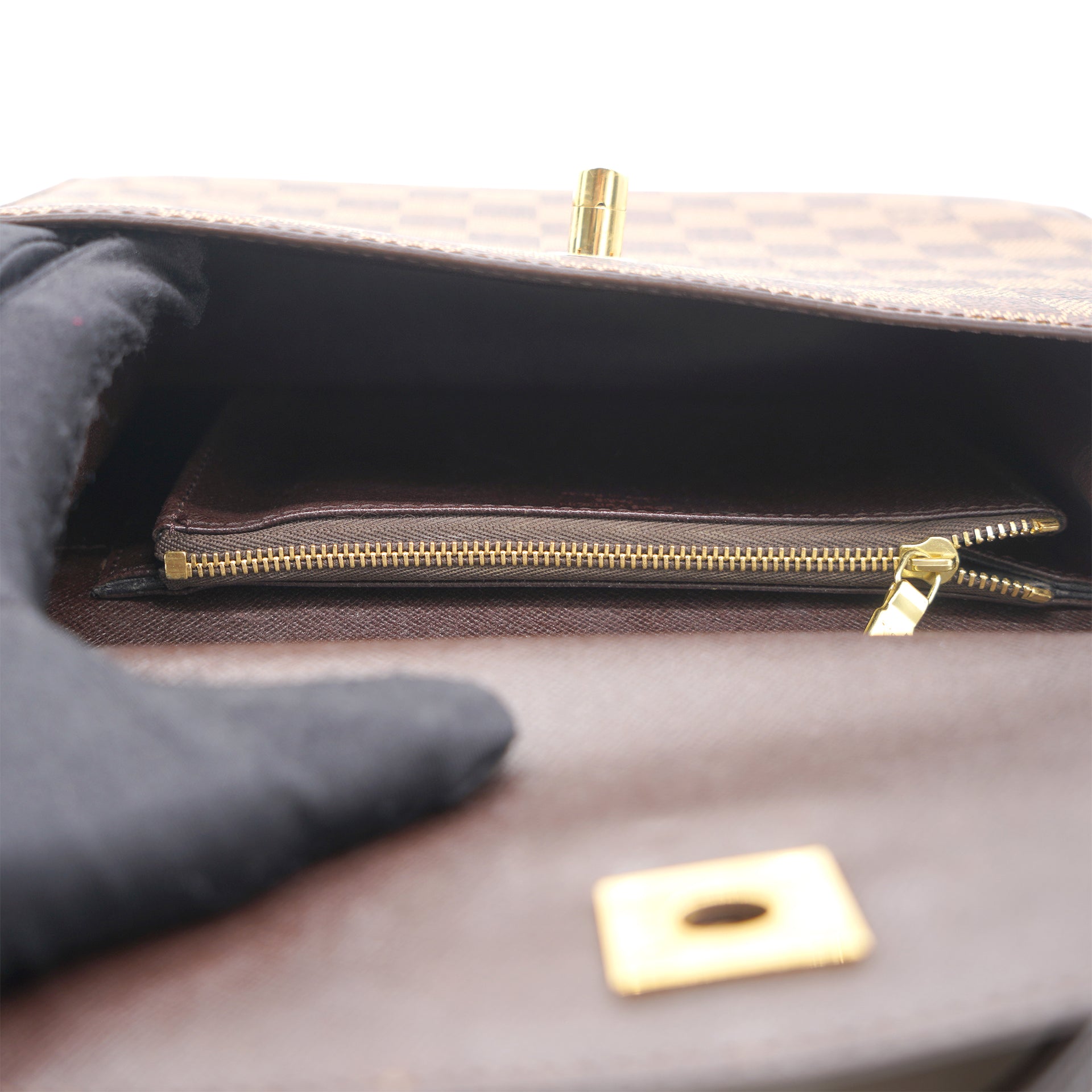 Louis Vuitton Damier Ebene Canvas Malesherbes Top Handle Bag Louis Vuitton  | The Luxury Closet