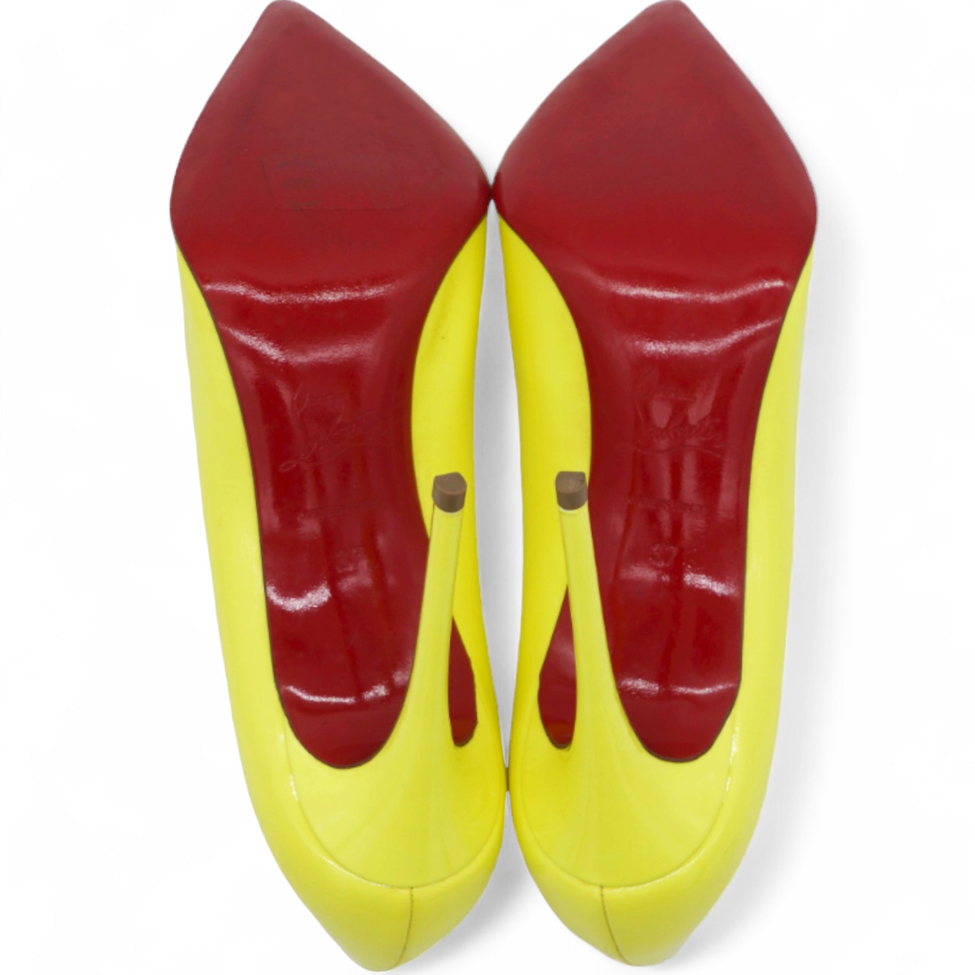 Patent Pigalle Pumps Fluo Yellow Size 37