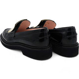 Viv' Rangers Metal Buckle Loafers in Leather 36