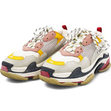 Mesh Nubuck Womens Triple S Sneakers White Gris Jaune Rose 39