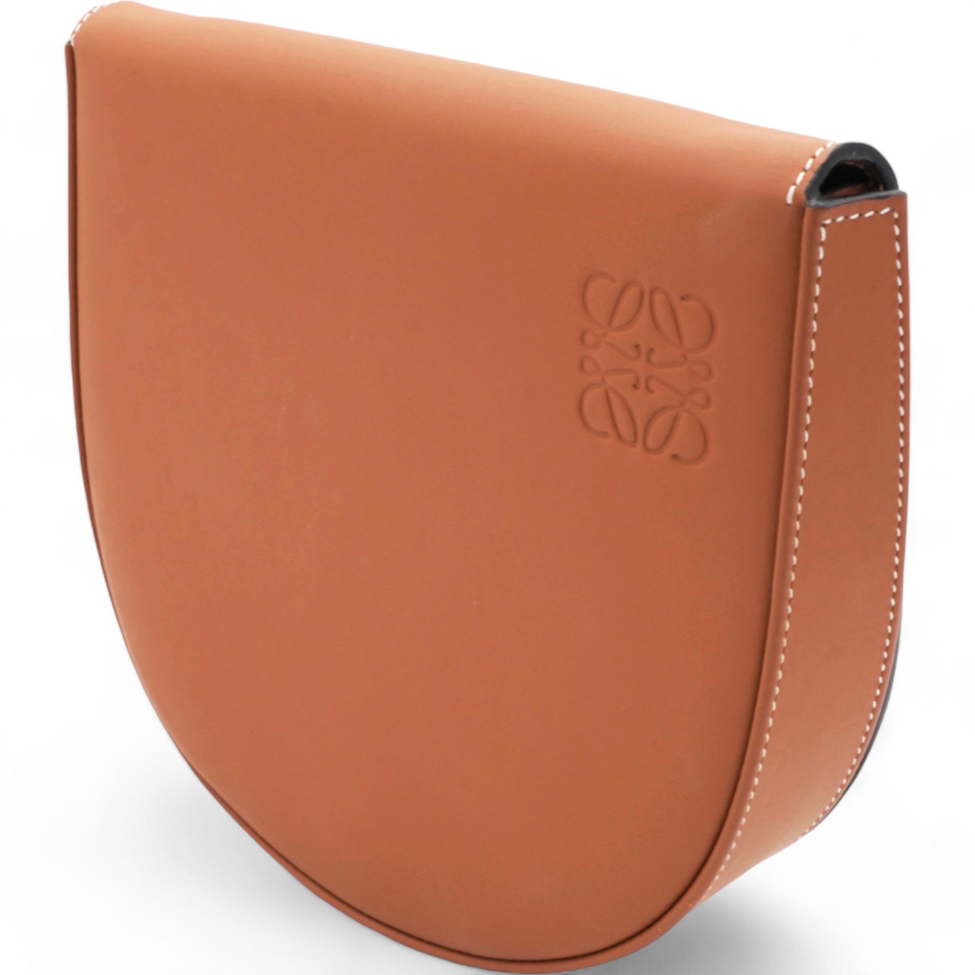 Soft Calfskin Heel Pouch Tan