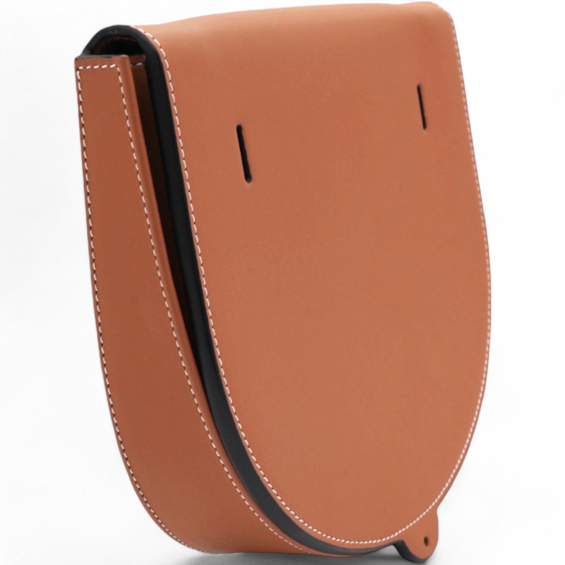 Soft Calfskin Heel Pouch Tan