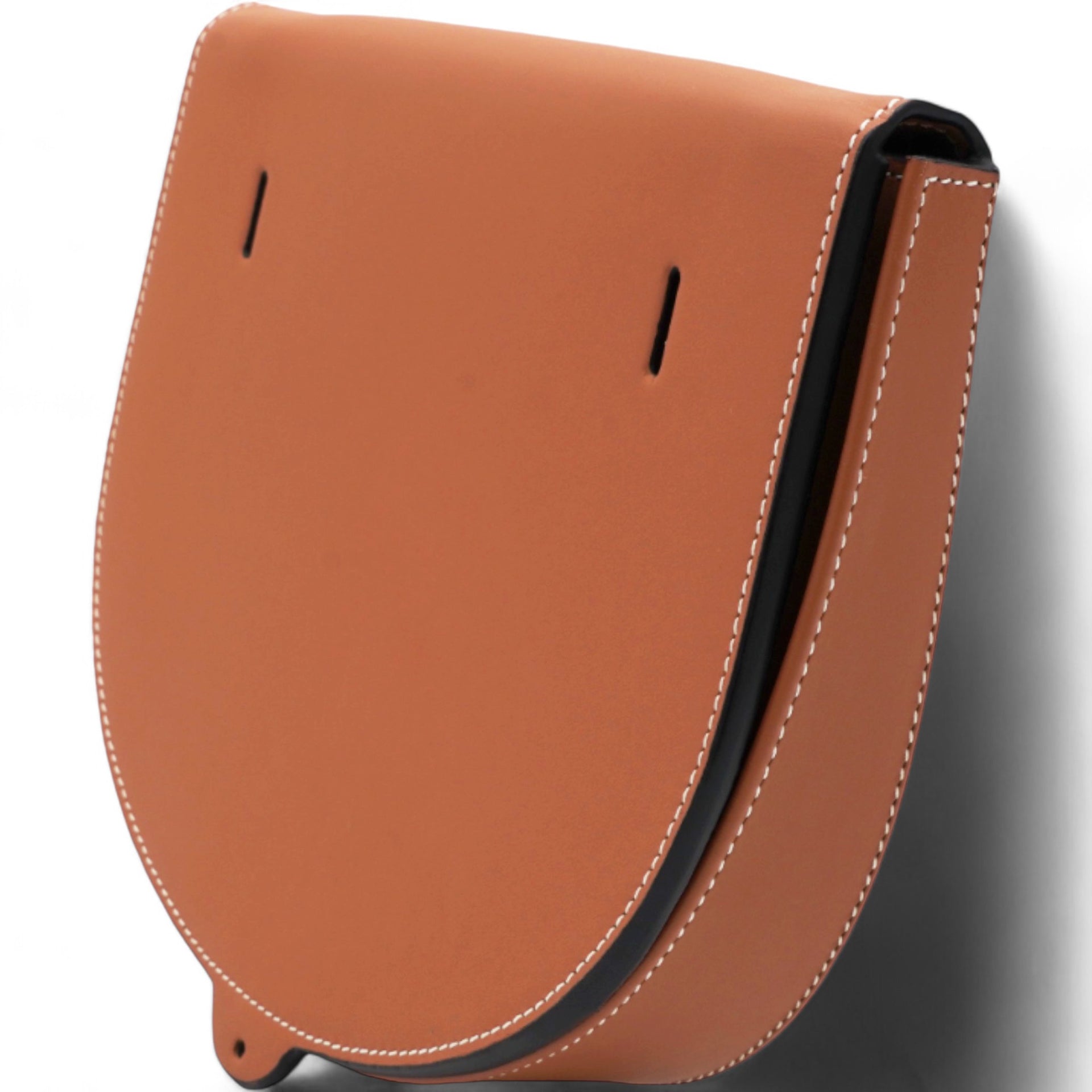 Soft Calfskin Heel Pouch Tan