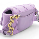 Jersey Lambskin Quilted Medium Chanel 19 Light Flap Purple