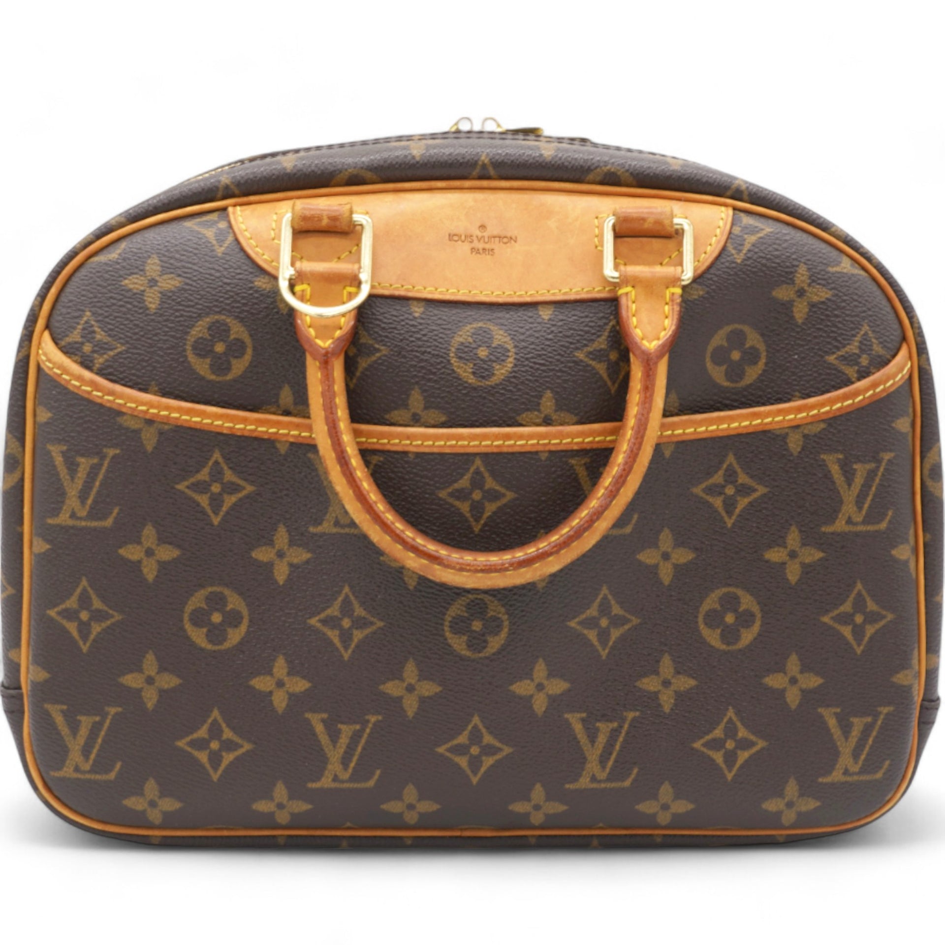 Brown Canvas Monogram Trouville Handbag