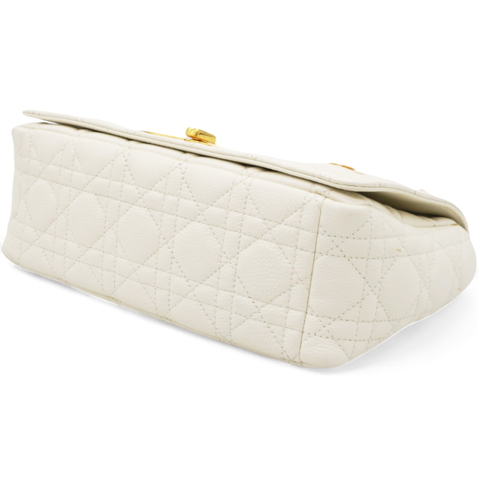 Lambskin Cannage Medium Caro Bag Ivory