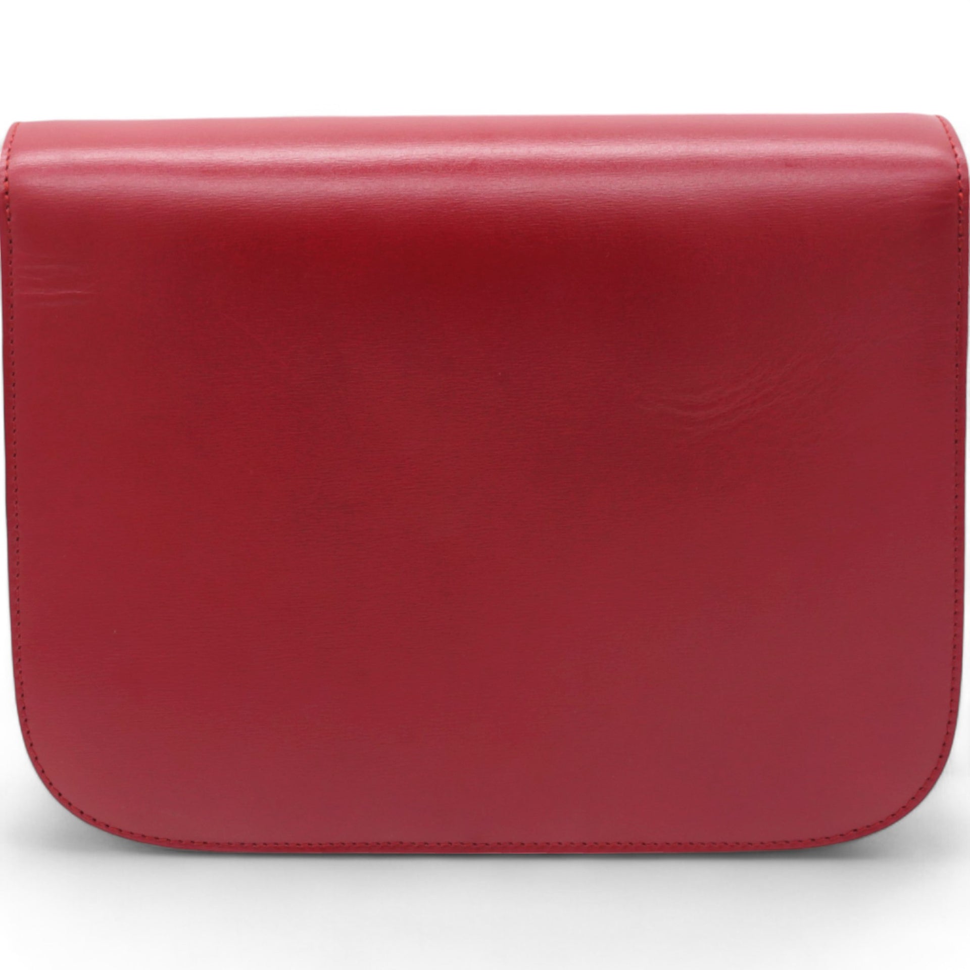 Box Calfskin Medium Classic Box Flap Bag Red