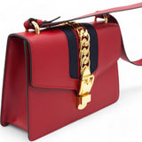 Calfskin Small Sylvie Shoulder Bag Hibiscus Red