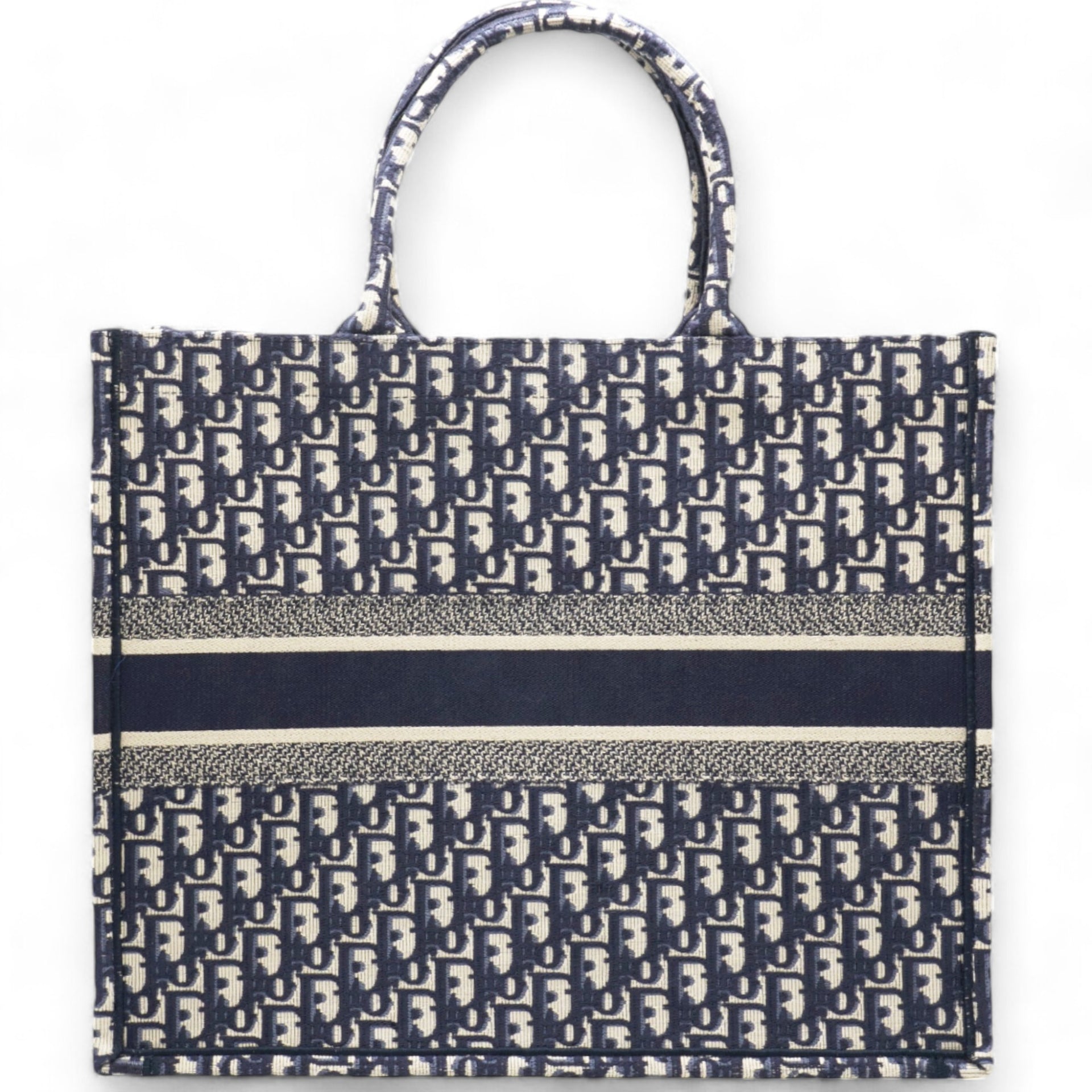 Oblique Book Tote Blue Multicolor