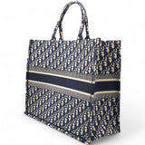 Oblique Book Tote Blue Multicolor