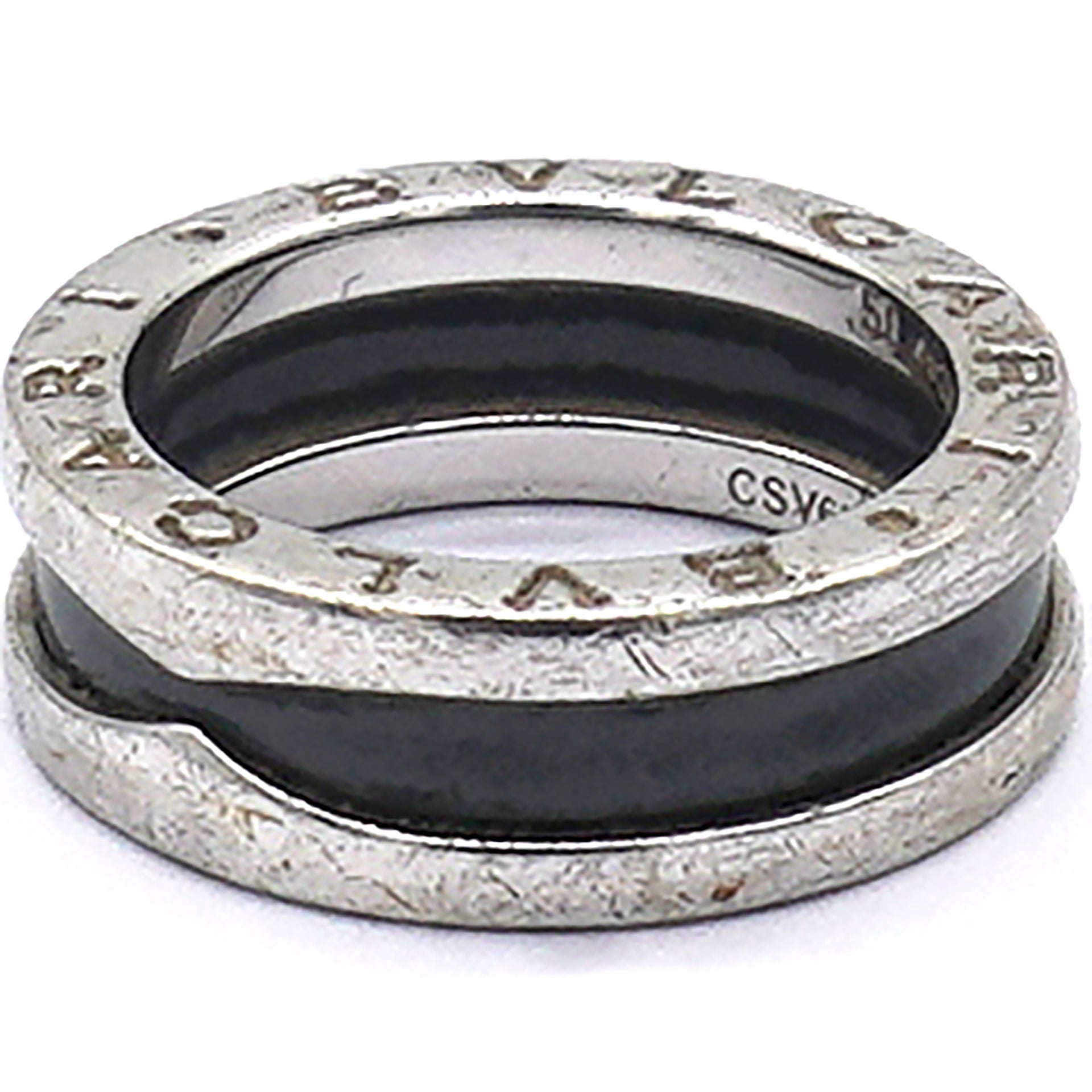 B.Zero1 Save The Children Ceramic Sterling Silver Ring Size 50